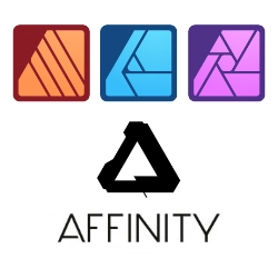 logo entreprise affinity et logiciel affinity designer, publisher, photo