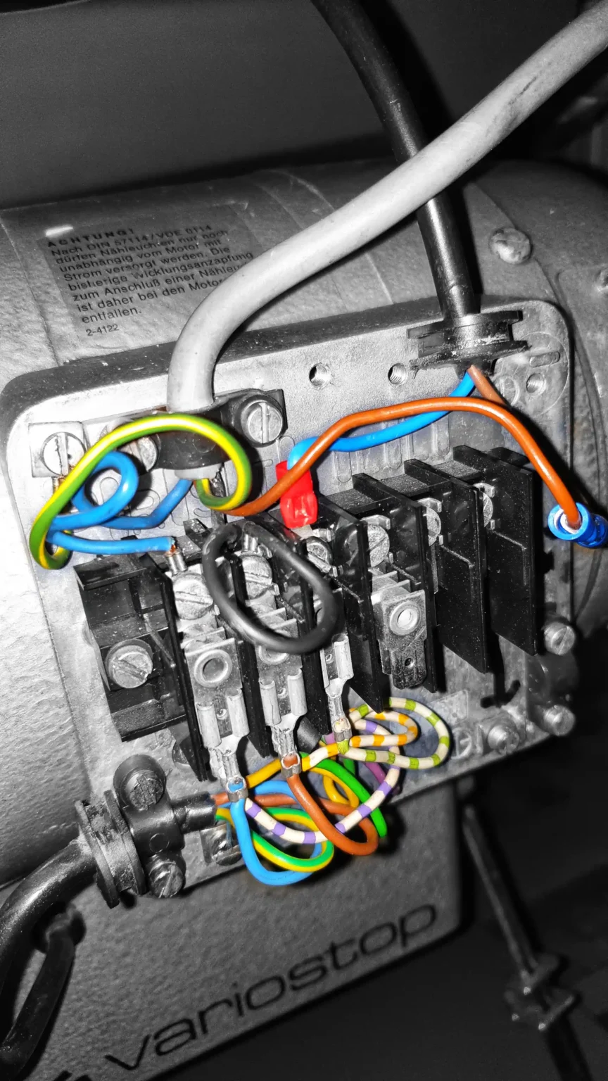 passe en 220v d'un moteur variostop