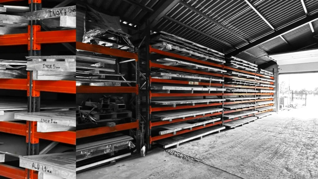 parc à tôle dans les locaux de l'entreprise découpe laser Occitanie
