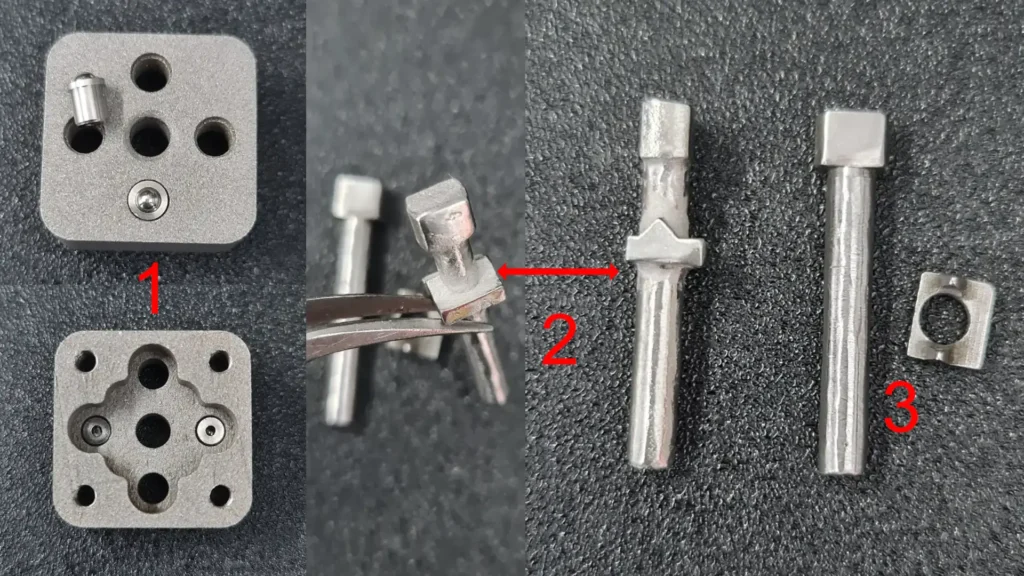 pieces de fermoir de sac à main imprimer en metal avec la technique slm