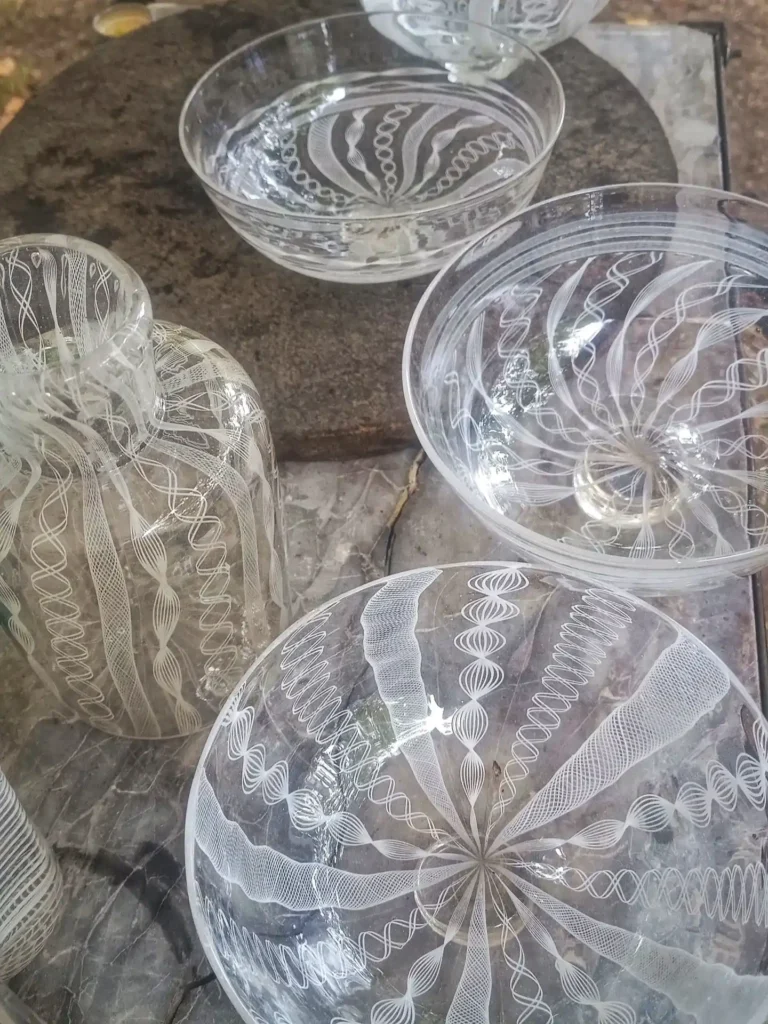 objets en verre réaliser par Pierrot Doremus lors de sa démonstration à Carcassonne